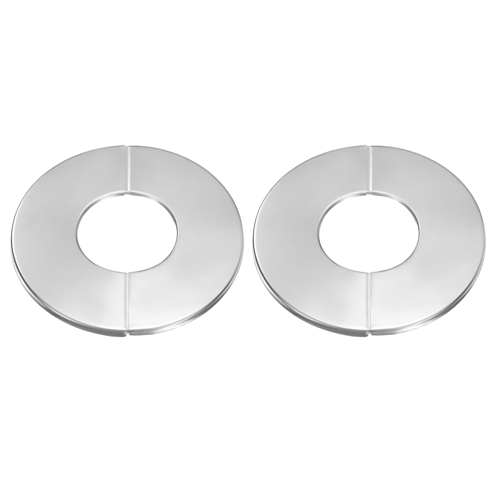 QUARKZMAN 2Pcs Flangia Divisa A Parete 1.65" (42mm) Acciaio Inox Rotondo Autoadesivo Flangia Divisa Copertura Tubo Collare Clip-On Ghiera Per Pavimento Soffitto Bagno Cucina Toilette