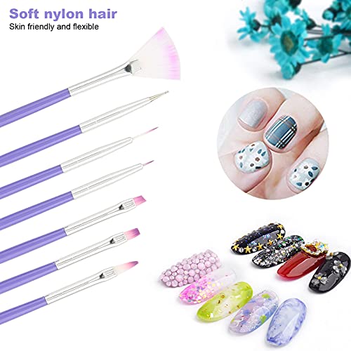 Nail Art Pinsel, Ergonomischer Fester Nagellackpinsel Umweltfreundlich Flexibel für Zuhause für Kunstkreation für… – Bild 3