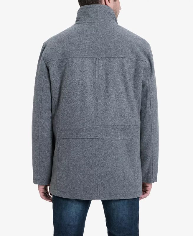 Image of LONDON FOG mens Wool Blend Car Coat With Bib