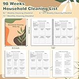 110 Pages 12 Months Household Cleaning List 98 Weeks Cleaning Schedule and Checklist Book Cleaning Checklist Notebook Cleaning Checklist Notebook Daily Housekeeping Checklist for Home Cleaning Planner