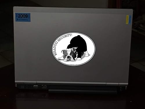 Miniatura 3 de BULLDOG SECURITY - Calcomanías para ventana de automóvil, diseño de bulldogs ingleses, regalo