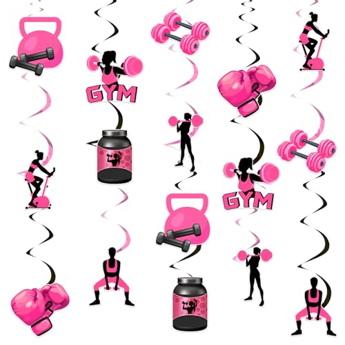 Décoration de fête d'haltérophilie pour femmes | Serpentins de gym et fitness