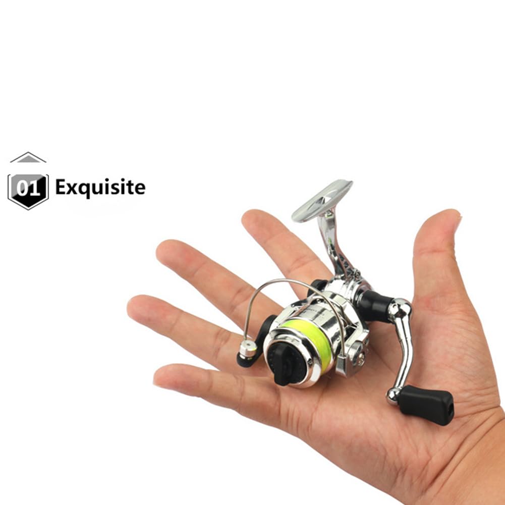 Mini mulinello da spinning, rapporto di trasmissione 4,3:1, bobina metallica XM100 ad alta velocità, 2+1BB, mulinello da pesca con design esterno