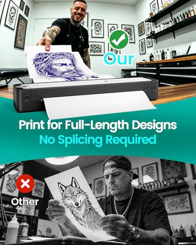 Image of Phomemo TA81 Tattoo Printer with Newly Roll Premiun Tattoo Transfer Paper (8.26 inch x 42.65ft)