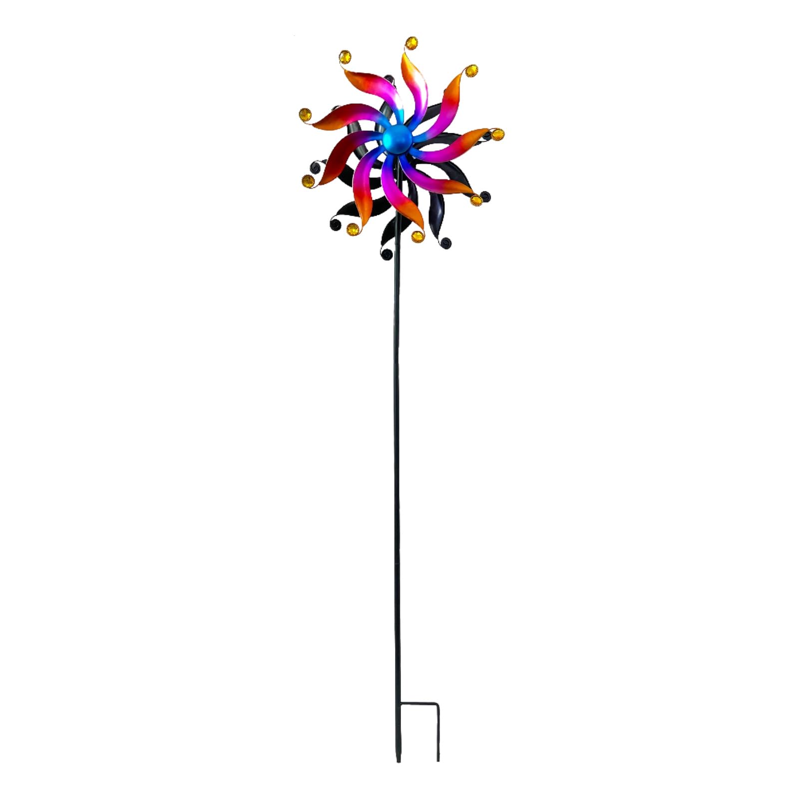 Decorative Metal Winds Spinner Windmill Sculpture for Lawns Landscape Outdoor Gardens Rotating Art Yard Sculpture Colorful Metal Winds Sculptures Outdoor