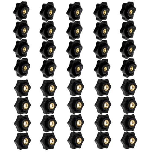 40 Tuercas De Estrella M6 Tuercas De Mariposa M6 Diámetro Exterior 32 Mm Las Tuercas De Mariposa Tienen Orificios Ciegos Y Orificios Pasantes Adecuadas Para Máquinas Herramienta Y Equipos Mecánicos