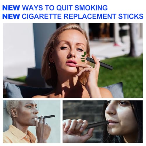 quit bad habit air device - upgraded version smokeless inhaler for smoking cessation  refreshing refresh with natural plant extract  4 flavors  lifts spirits  black