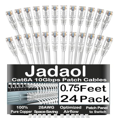 Câble Ethernet Cat6a haut débit Jadaol pour connexion internet 10 Gbit/s