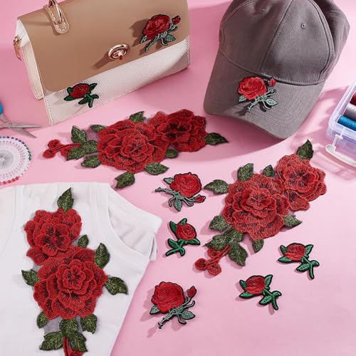 Écussons brodés rose thermocollants pour réparer un vêtement troué ou taché - 6