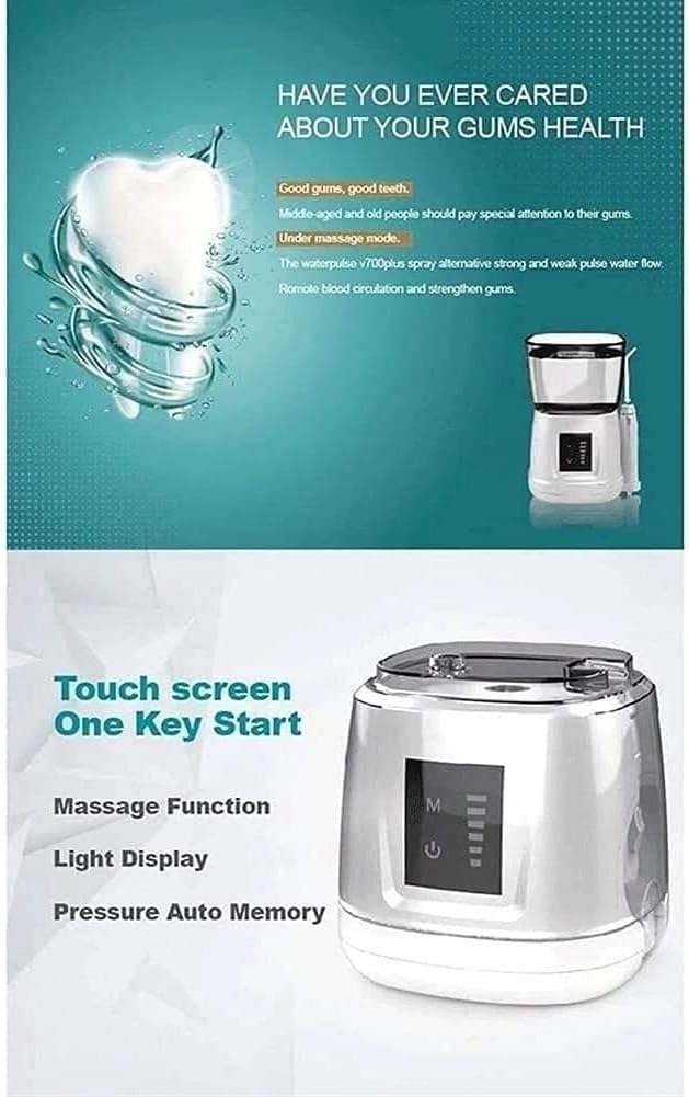 Irrigador bucal eléctrico Profesional de 1000 ml con 6 boquillas multifuncionales