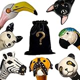 rainimals (Mystery Bag) Handpainted Artisan Foldable Umbrella – Animal Lovers – Traditional Enamel Figurine – Fashion Umbrella – Unique Gift Idea – Compact & Windproof – Advanced UV Protection