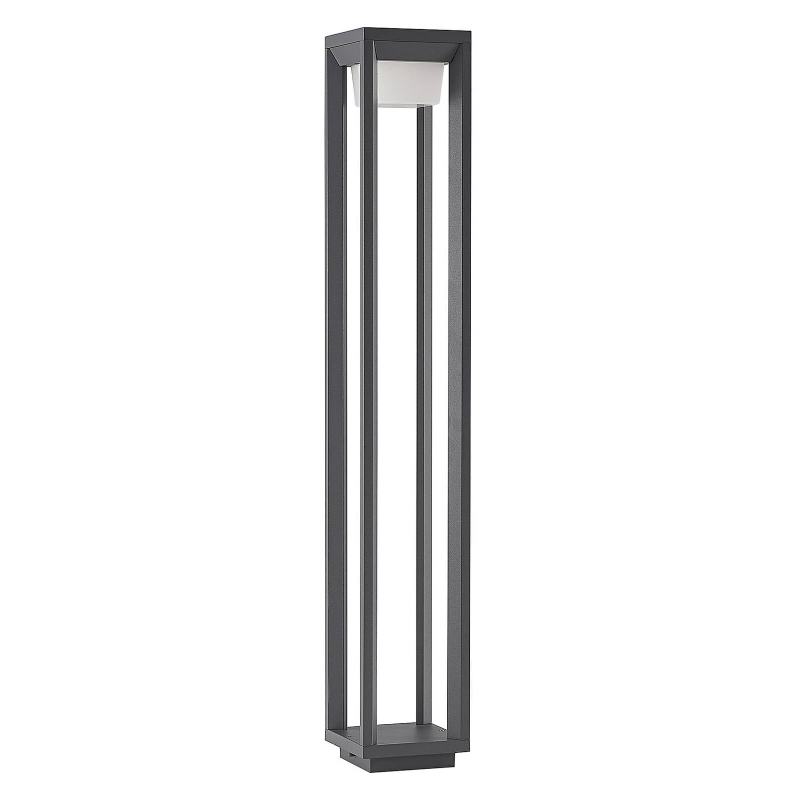 LED Außenleuchte Gamion (spritzwassergeschützt (Modern) in Alu aus Aluminium (1 flammig,) - Wegeleuchte Pollerleuchte Wegelampe Sockelleuchte