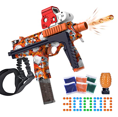 Funisty Electric Gel Ball Blaster - Splatter Gel Ball Toy Orbeez Gun Mag Optional with 30000 Water Beads for Summer Gift Yard Game Ages 12+(RED)…