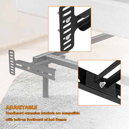 VANROUG Adjustable Base Headboard Brackets,Universal Headboard Brackets, Adjustable Bed Headboard Brackets,Bed Frame Hardware Brackets for Adjustable Bed Base, Headboard Bracket Kit Fit Many Size Beds