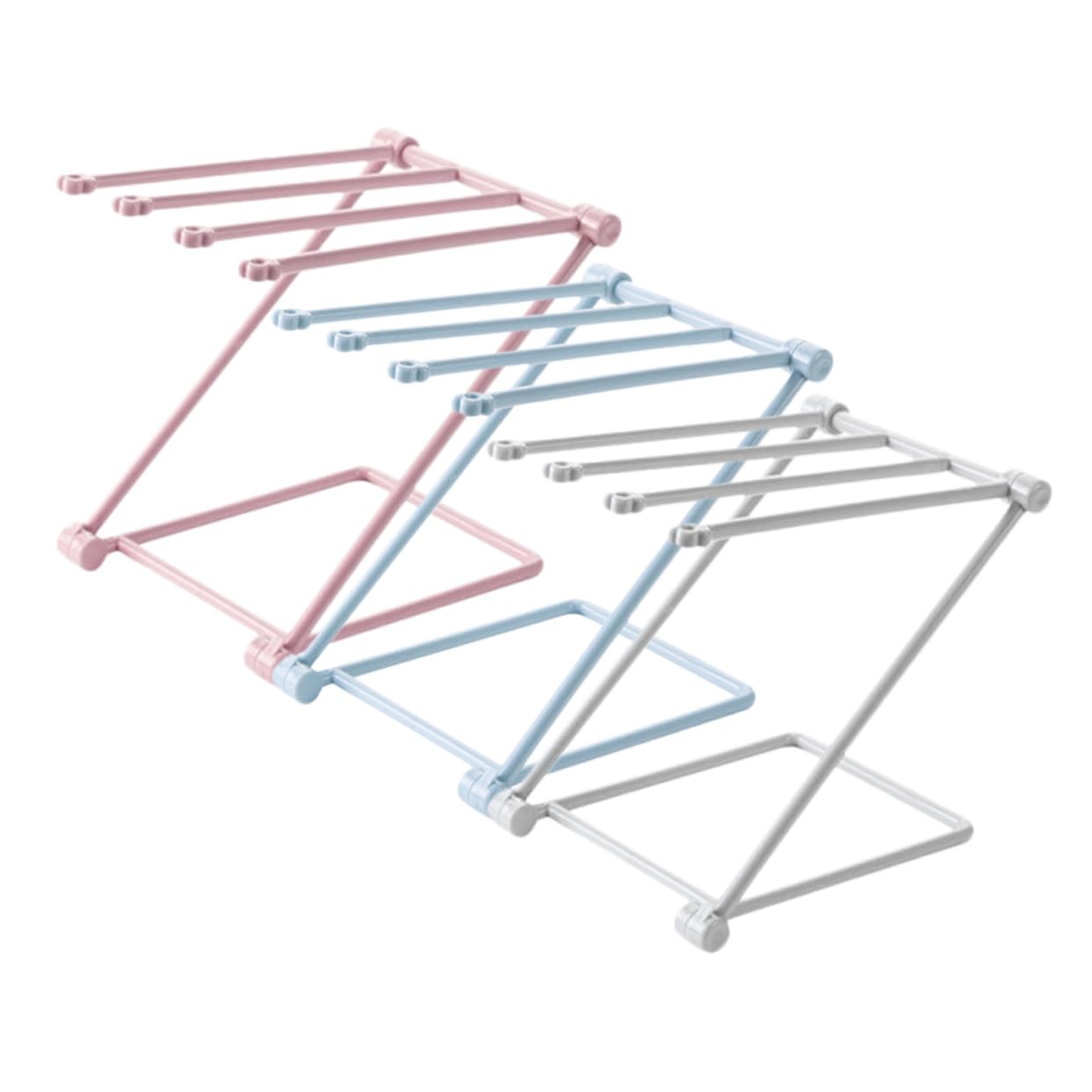 Cabilock 3Pcs Foldable Kitchen Towel Rack Space Saving Dishcloth Drying Stand for Efficient Organization Versatile Countertop Storage