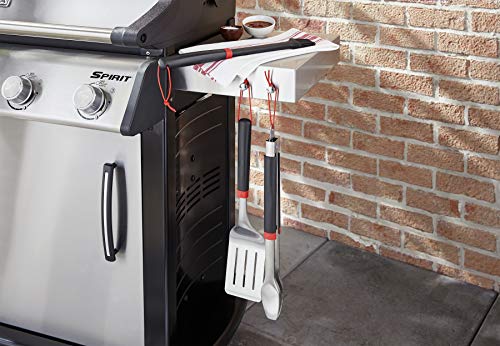 Weber Grillpinsel (40cm), ideal zum einpinseln mit Marinaden, oder zum Einölen des Grillguts, mit Silikonborsten, spülmaschinenfest für einfache Reinigung, mit Schlaufe zum Aufhängen - Schwarz (6319)