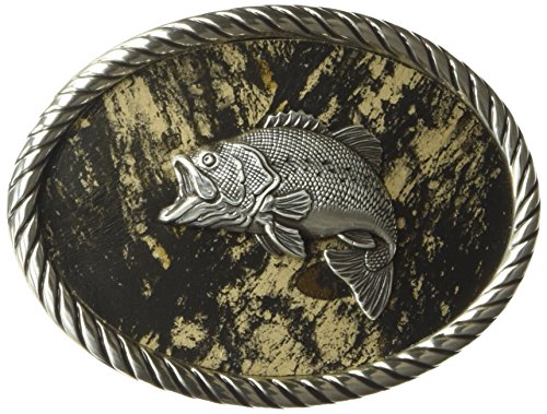 Nocona Men's Camo Bass Oval Buckle, multi/color, One Size