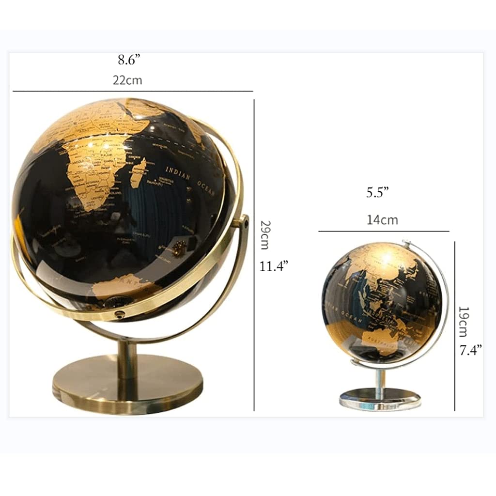 Globus biurowy w stylu retro Mini Globe z aluminiową podstawą 5(Small B)