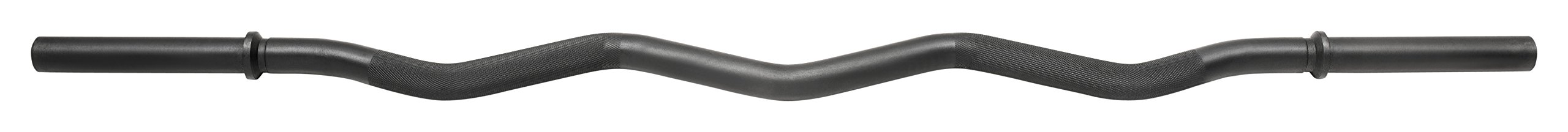 Bad Company SZ-Hantelstange 120 cm mit Gewinde oder glatten Auflageflächen inkl. Sternverschlüssen/Federverschlüssen 30/31 mm I Curl-Stange verchromt oder schwarz beschichtet I Max. Gewichtsbelastung von bis zu 100 kg
