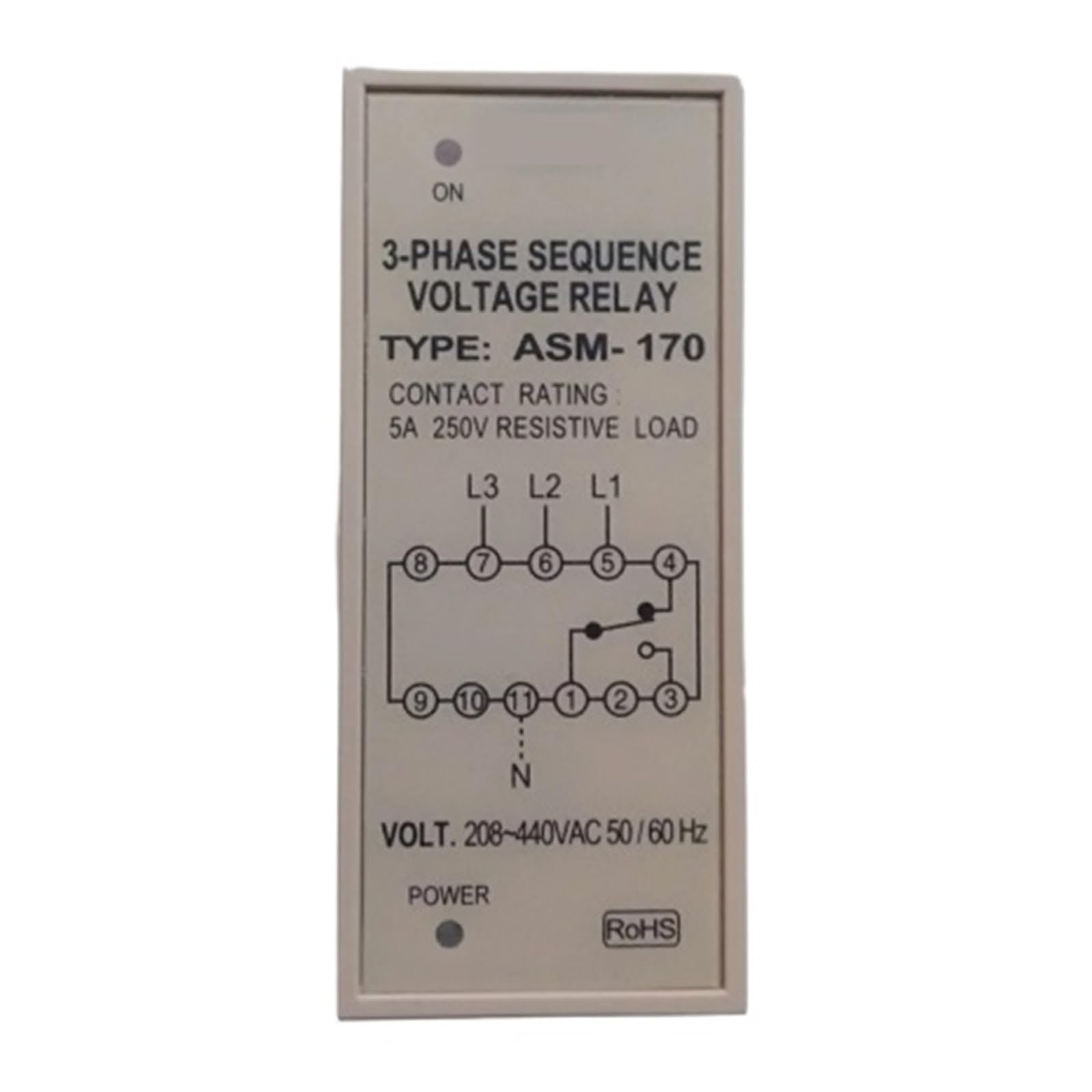LTRAJUYNH ASM170 Under Reverse Phase Detection Relay Failure and Sequence