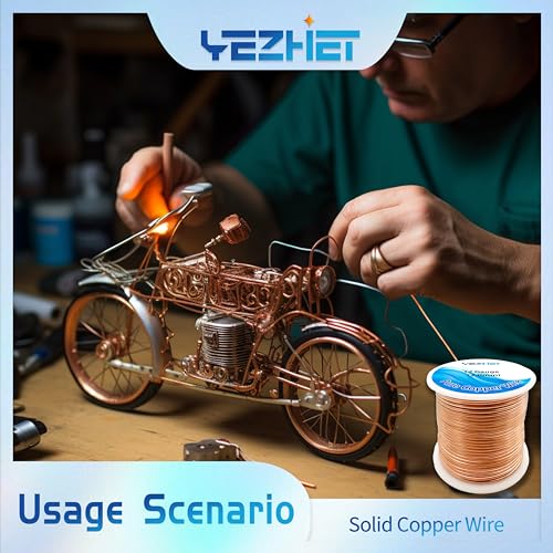 999 solid bare copper wire12 gauge 205mm dead soft 1 pound spool pure copper wire for crafts electroculture gardening jewelry making