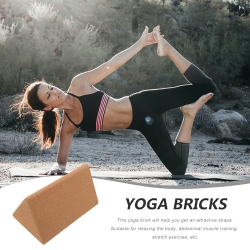 Bloque de yoga de corcho Uonlytech triangular para entrenamiento abdominal 3