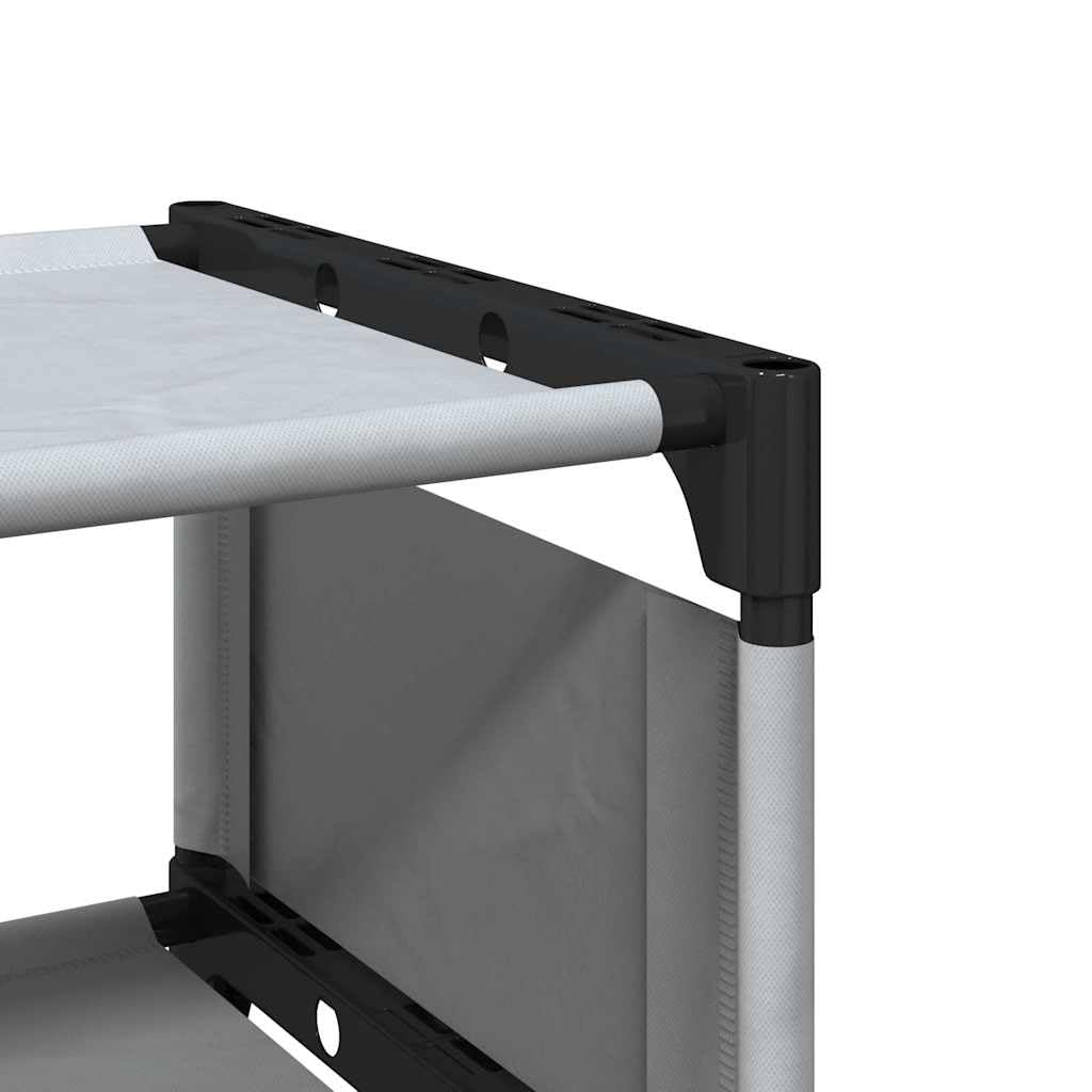 Zapatero 10 Niveles Gris 54x28x158 cm | Estructura de acero resistente, tela transpirable, almacenamiento versátil para entrada o pasillo