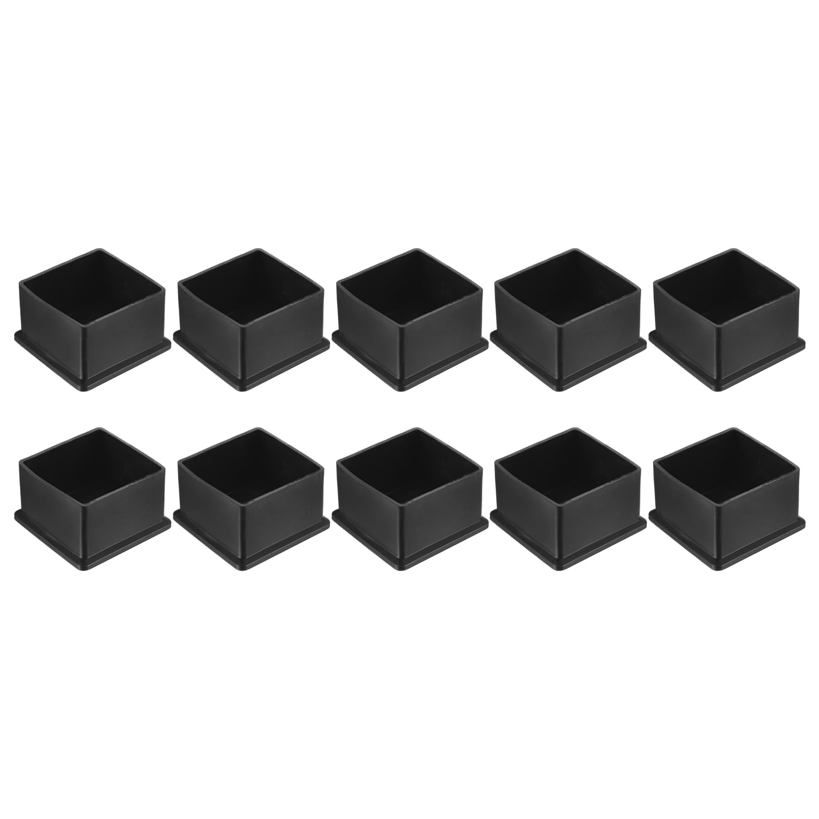 uxcell 10Pcs Chair Leg Floor Protectors, 54 x 54mm/2.13 x 2.13inch PVC Anti-Slip Square Furniture Leg Feet Cover for Hardwood Floors Patio Chair Table