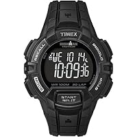 Timex Men's Ironman Rugged 30 44mm Resin Strap Watch, Blackout, 44 mm, Chronograph,Digital