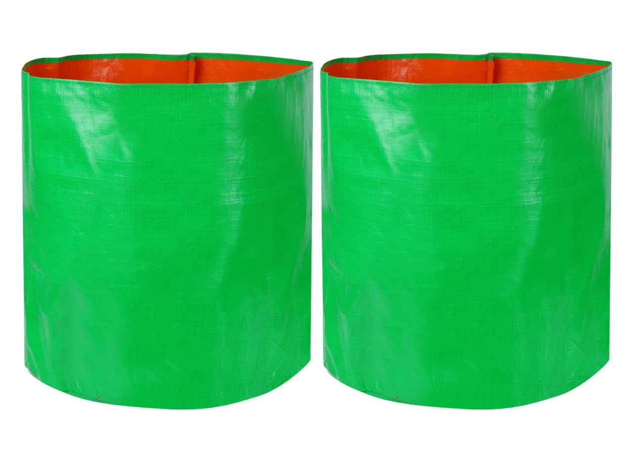 24” x 24” (Pack of 2) HDPE UV Treated Big Size Grow Bags for Terrace and Vegetable Gardening | 260 GSM Growing Bag - Enhance Your Green Space with Easy-to-Use Planting Solutions.