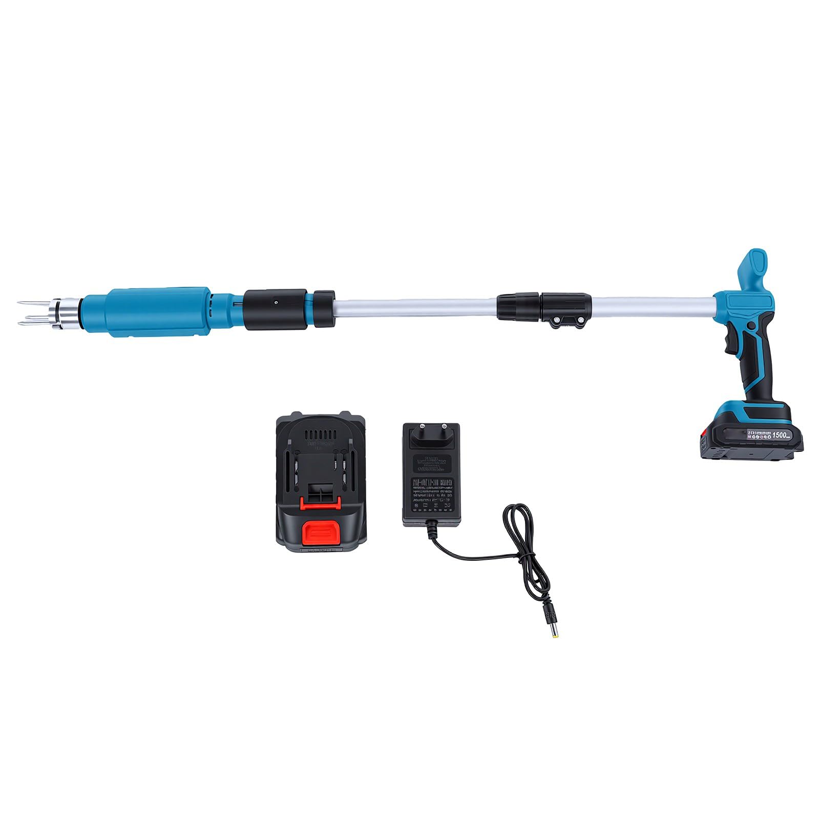 Fafeicy Elektrischer Stand-Up-Unkrautentferner, Kabelloser Unkrautstecher mit 20-V-, Verstellbarer Griff für die Unkrautentfernung Im Rasen und Garten (EU-Stecker) | Kabelloses Unkrautstecher-Werkzeug, verstellbarer Griff, elektrischer Stand-Up-Unkrautjät