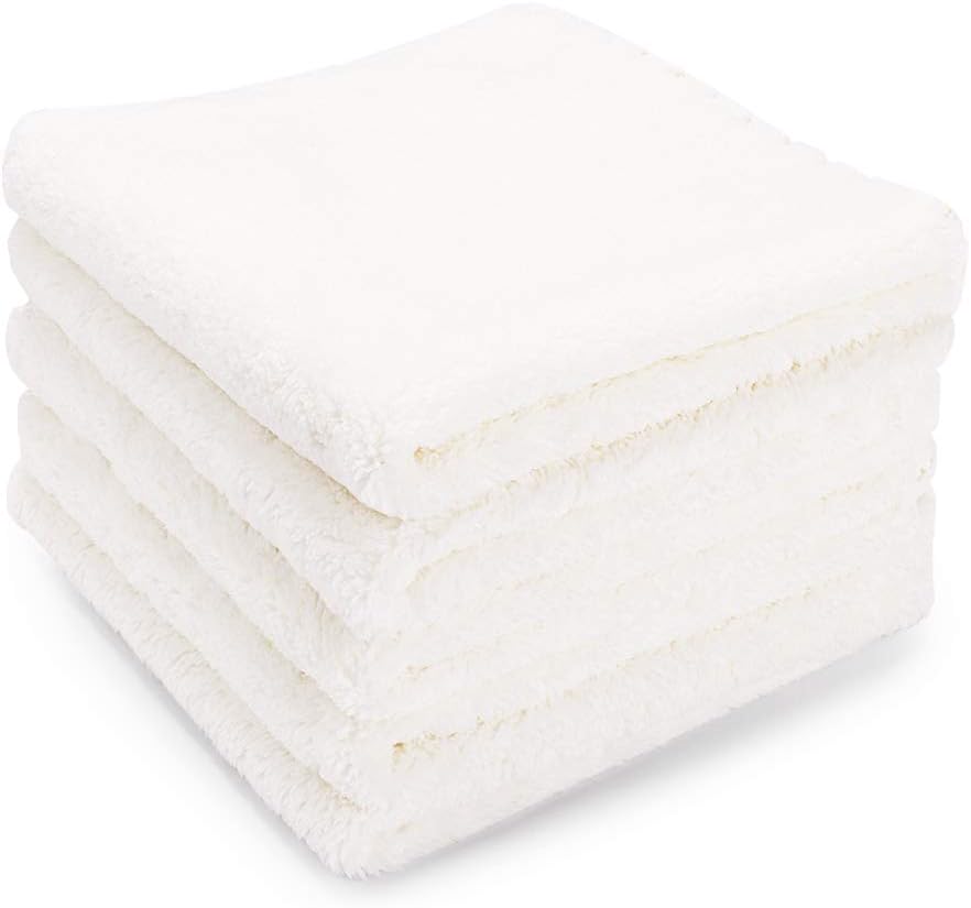 Kyapoo Baby Washcloths 5 Pack 12x12 inches Super Soft and Absorbent