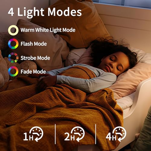ICARERSPACE Roses Night Light,Dimmable Touch Lamp for Bedroom,Wood Grain Magnetic Attraction Night Light for Kids Portable Table Bedside Lamp - Image 3