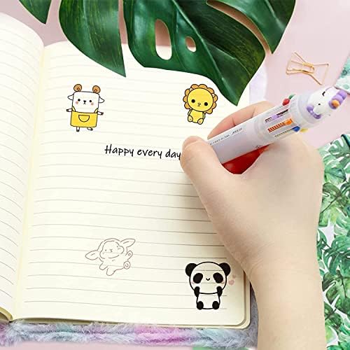 Secret Diary with Lock for Girls, ICEBLUEOR Plush Cat Journal Notebook Set with Unicorn Coin Purse/Pen/Bracelets/Crystal Heart Stickers for Girls Age 5 6 7 8 9 10 (Random Color)