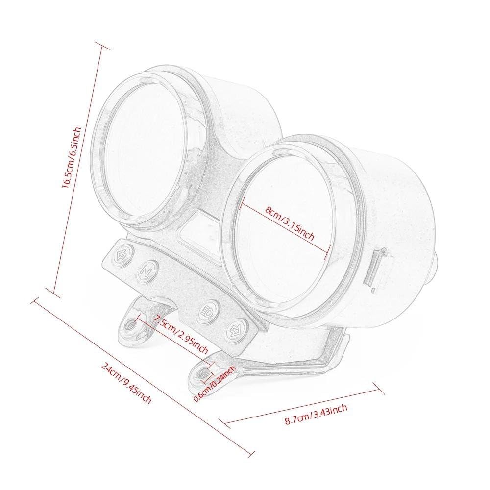 Per YBR125 Ybr125 Moto Tachimetro Contachilometri Digitale RPM Impermeabile Strumento Con Staffa HRQCTIM