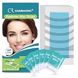 Charmonic 160 Pcs Eyebrow Wax Strips - Pre-cut, Eyebrow Waxing Kit for Eyebrow Shaper and Upper Lip Cheek Face Hair Removal, Traveling and At Home Waxing Kit for Women Contains 10 Post Wax Wipes