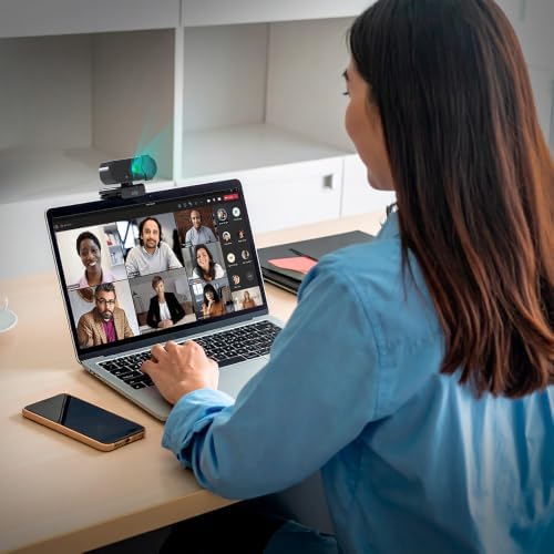ELG Full HD 1080p Webcam with Microphone & Privacy Cover, Autofocus, Noise-Cancelling Mic, 360° Rotation, USB Web Camera for PC/Mac/Laptop, Zoom/Teams/Skype, USB-C Adapter Included, Black - 3