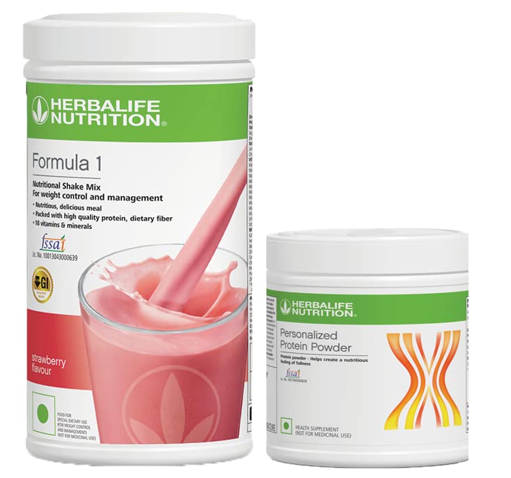 Herbalife Weight Loss Combo Strawberry 500gm + Protein Powder 200gm Plant-Based Protein (700 g, Pack of 2)