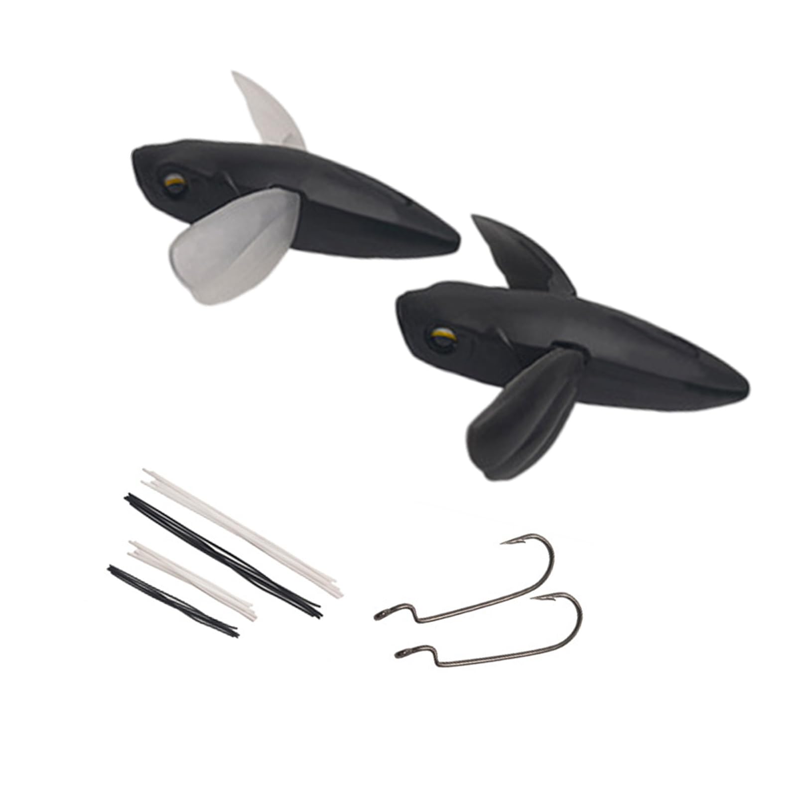 QIAOLIDA Flying Fish Soft Lures Baits With 3D Eye Silicone Tail For Enhances Attraction In Freshwater Saltwater Fishing