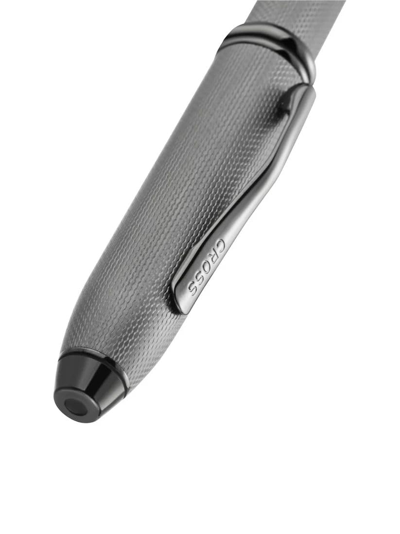 Cross Townsend Polished Slate Gray Engraved Diamond Pattern with Slate Gray PVD Appointments Ballpoint Pen - Image 2