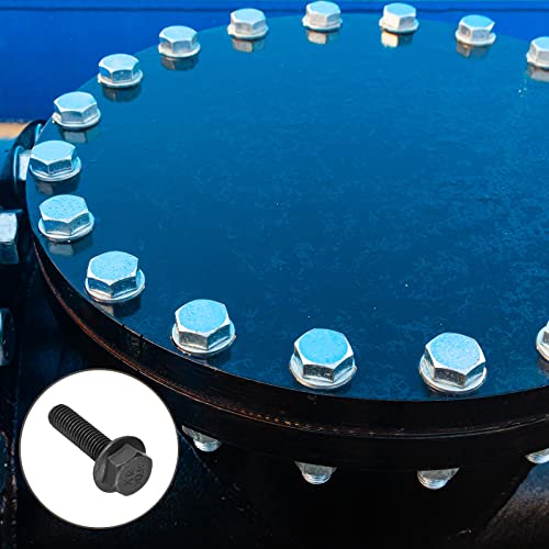 METALLIXITY Geflanscht Sechskant Kopf Bolzen (M8x30mm) 20Stk Sechseck Gezackt Flansch Bolzen Voll Gewinde Schraube - für Haus Bauwesen Hardware Verschlüsse