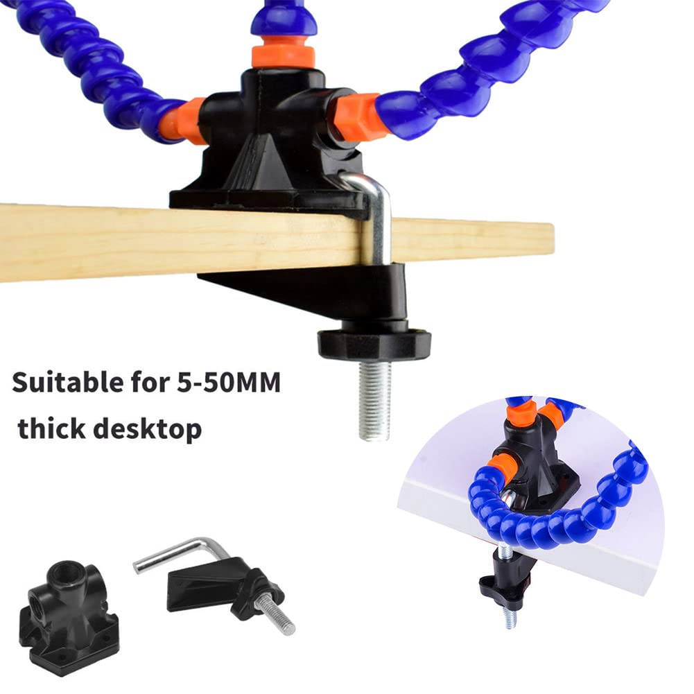 Supporto Multifunzione A 3 Bracci Flessibili - Con Morsetti A Coccodrillo Per Saldatura E Hobby - Foto 7