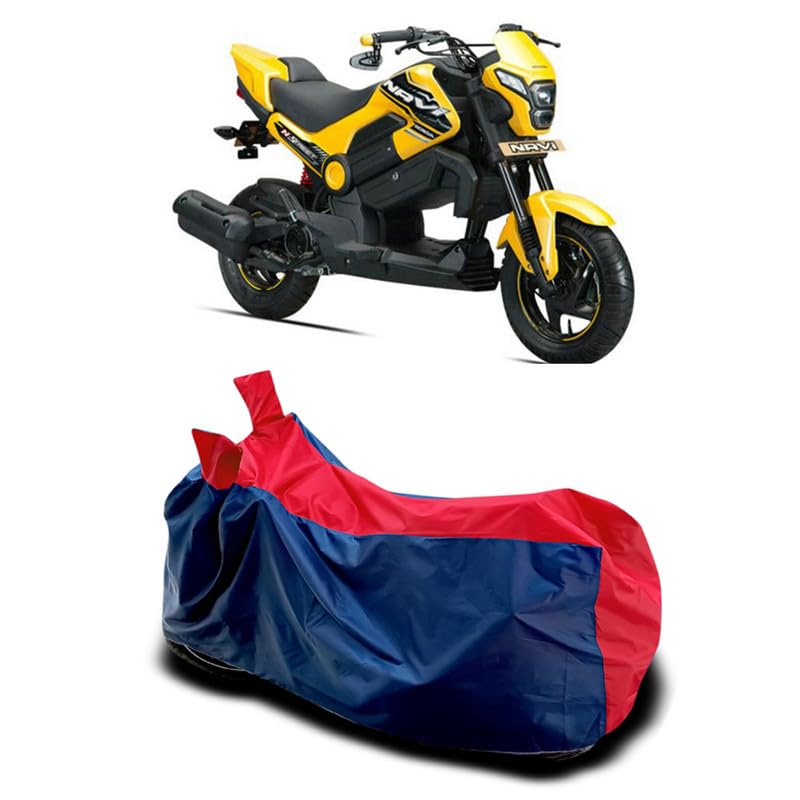 DUFFEL-Two Wheeler Bike Body Cover Compatible for Navi Heat Protectio/UV-Rays/Birds Dropping/DustProof/Waterproof All Variants [Nevay Red]-image-6
