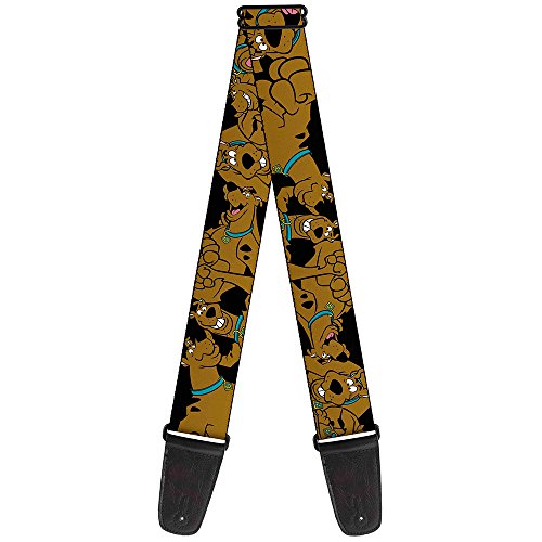 Buckle-down Sangle de guitare – Scooby Doo Stacked Close-up Noir – 5,1 cm de large – 29–137,2 cm de long - Les Beatles, Paul McCartney, John Lennon, RIngo Starr, George Harrison Buckle-down Sangle de guitare – Scooby Doo Stacked Close-up Noir – 5,1 cm de large – 29–137,2 cm de long