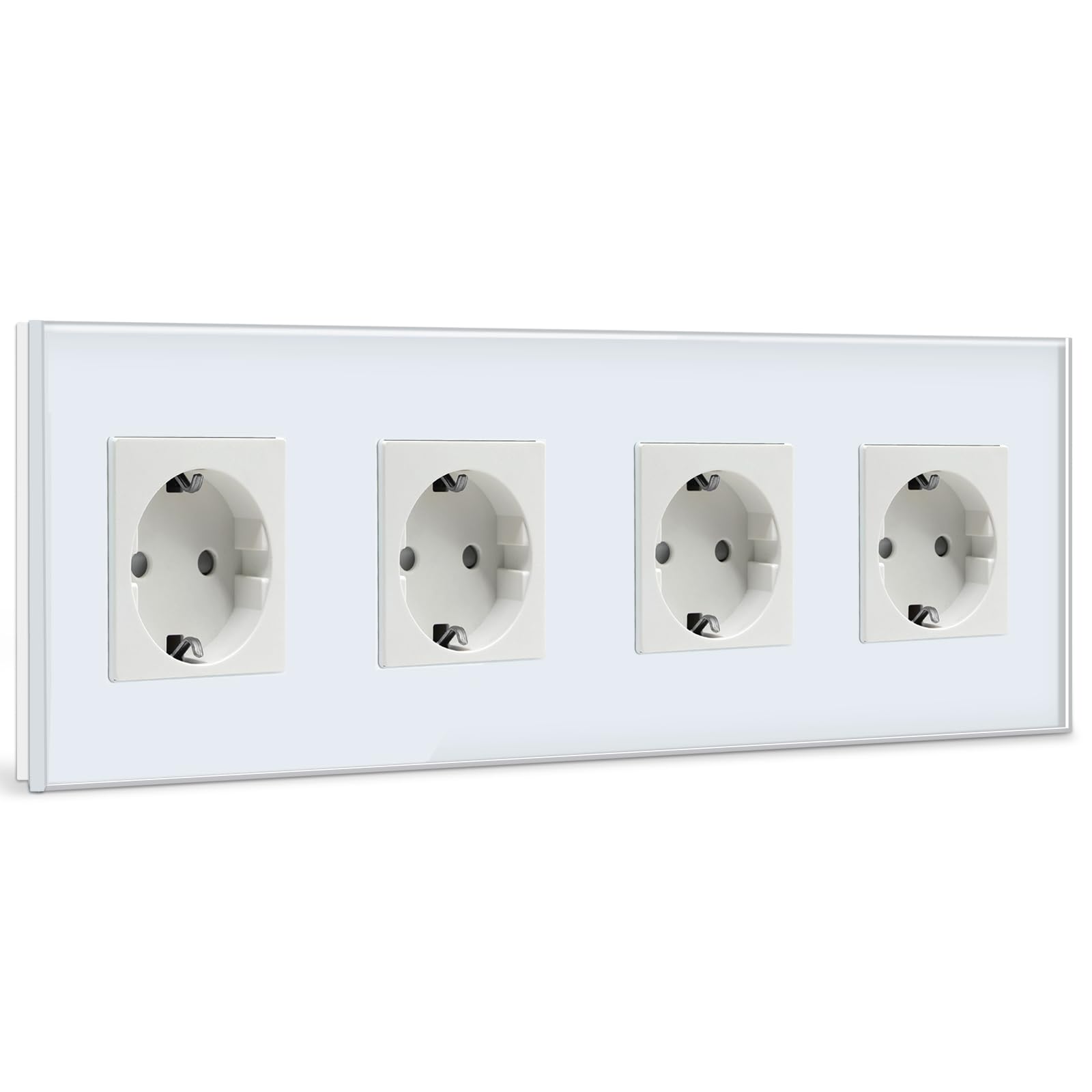 BSEED Lichtschalter Unterputz mit Steckklemme, Lichtschalter Glas, Taster Schalter Unterputz mit LED Kontrollleuchte, Light Switch Wandschalter für Wohnzimmer, Büro, Küche