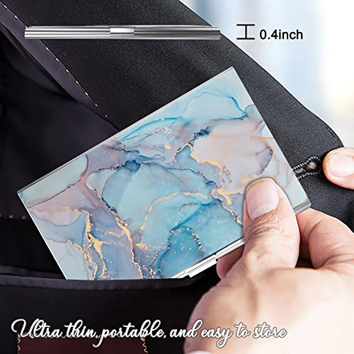 Weaninyiu BCH001 Business Card Holder, Metal Ultra-Thin Business Card Organizer Professional Stainless Steel Square Pocket Wallet Business Card Case thumb #2