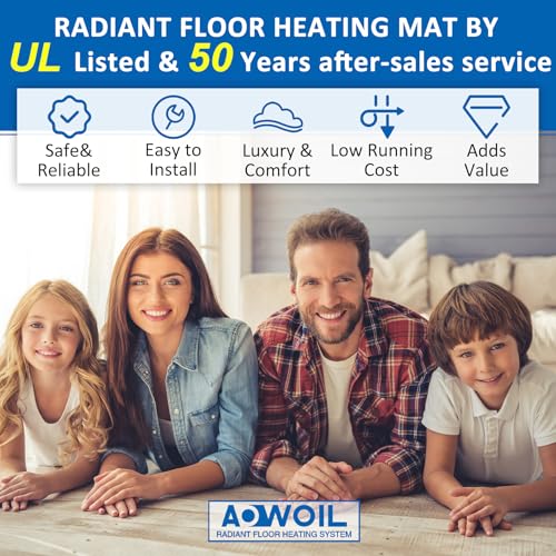 Aowoil RADIANT FLOOR HEAT HEATING SYSTEM 20 Sqft Floor Heat Mat Kit thumb #1
