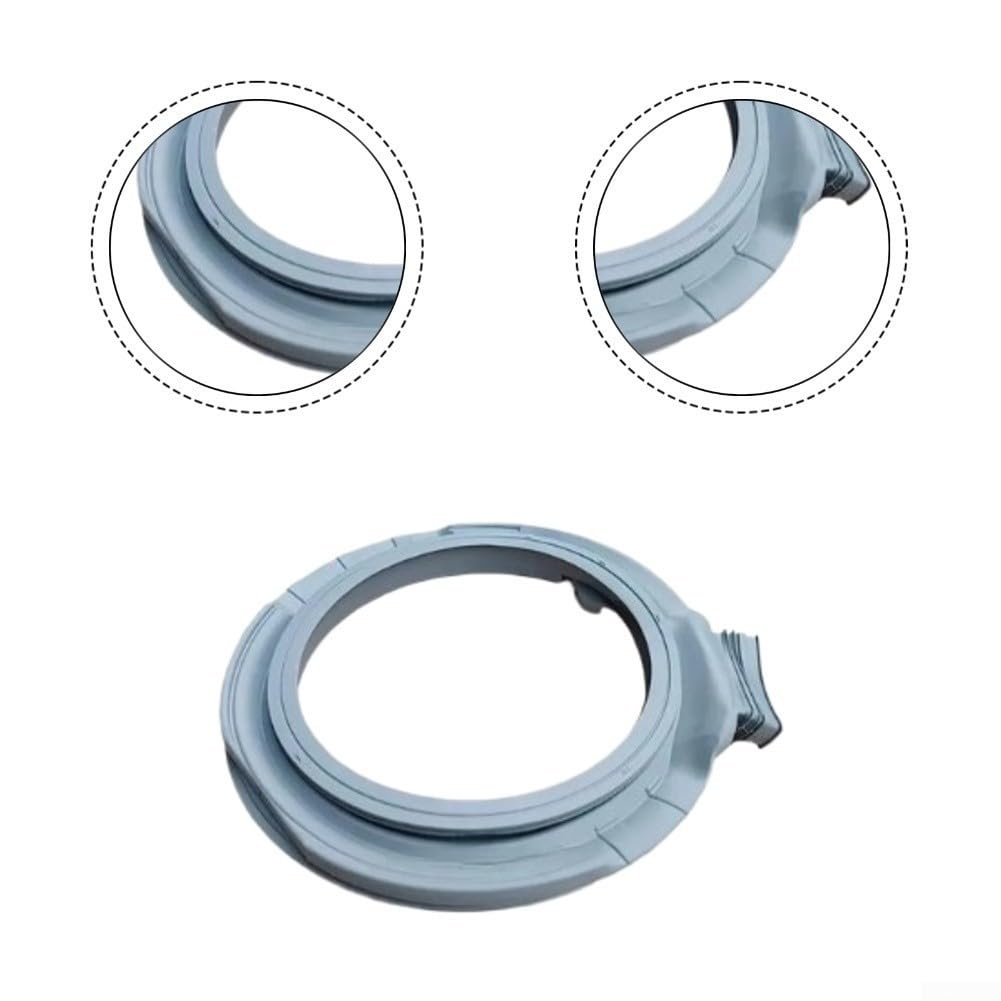 DC64-03875A - Manguito para puerta de lavadora con carga frontal, para junta de goma resistente como repuesto para evitar fugas de agua, junta de puerta gris tamaño estándar