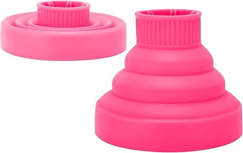 Miniatura 6 de Difusor universal para secador de pelo, portátil plegable de viaje rosa difusor de silicona para cabello grueso y rizado
