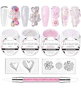 Makartt Solid Gel Builder for Nails Trial Kit Nail Extension UV Nail Glue for Acrylic Nails Rhine...